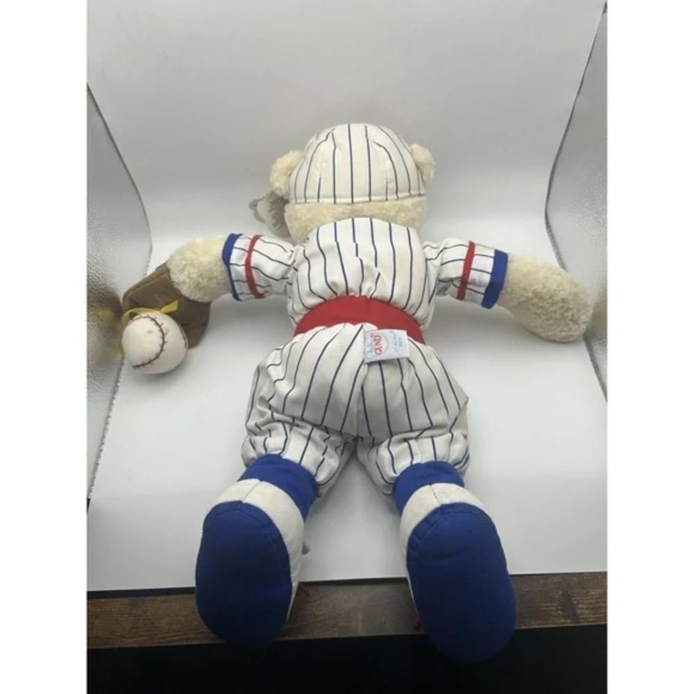 Baby Gund My First Teddy Baseball Teach ME White Lil All Star‎